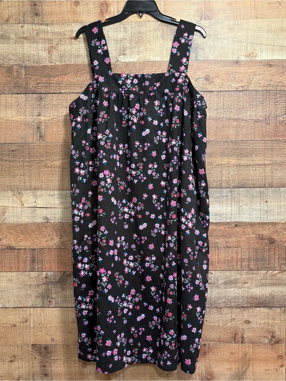 Dreams Co Women’s 1X (22/24) Floral Dress Cotton Blend Lightweight Dress EUC